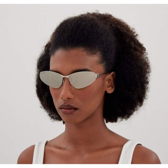 NEW BALENCIAGA SUNGLASSES BB0335S 006 SILVER UNISEX EYEWEAR main image 9